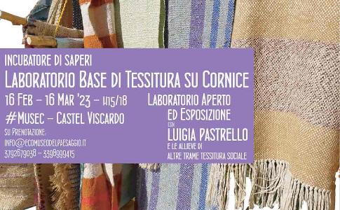 Laboratorio base di tessitura su cornice